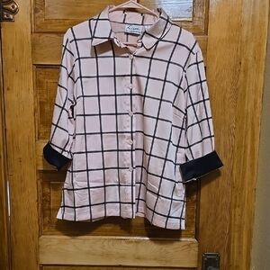 Linea by Louis Dell'Olio Pink and Black Checkered  Jacket 16